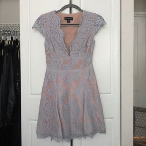 Beautiful blue and nude lace dress, size XS